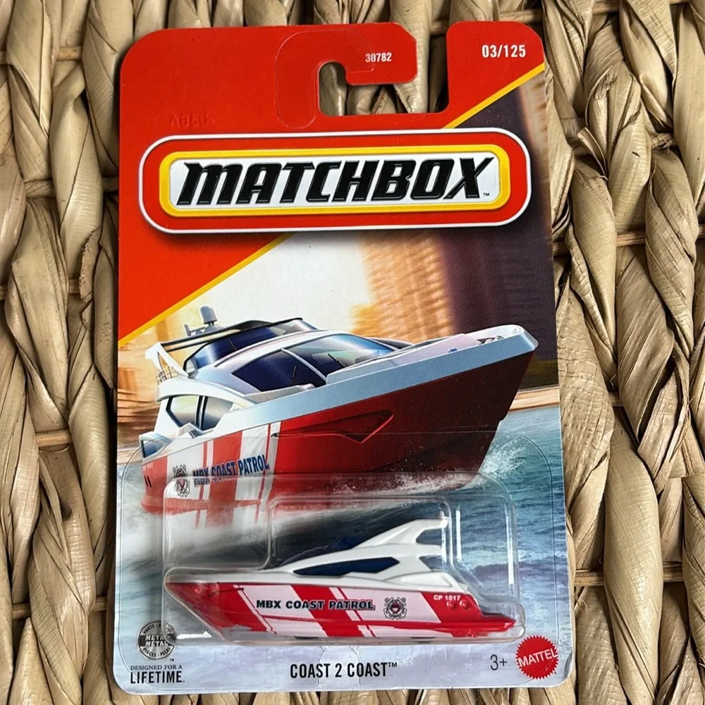 Matchbox Speedboat Coast 2 MBX Coast Patrol Red & White Rescue Speed Boat New